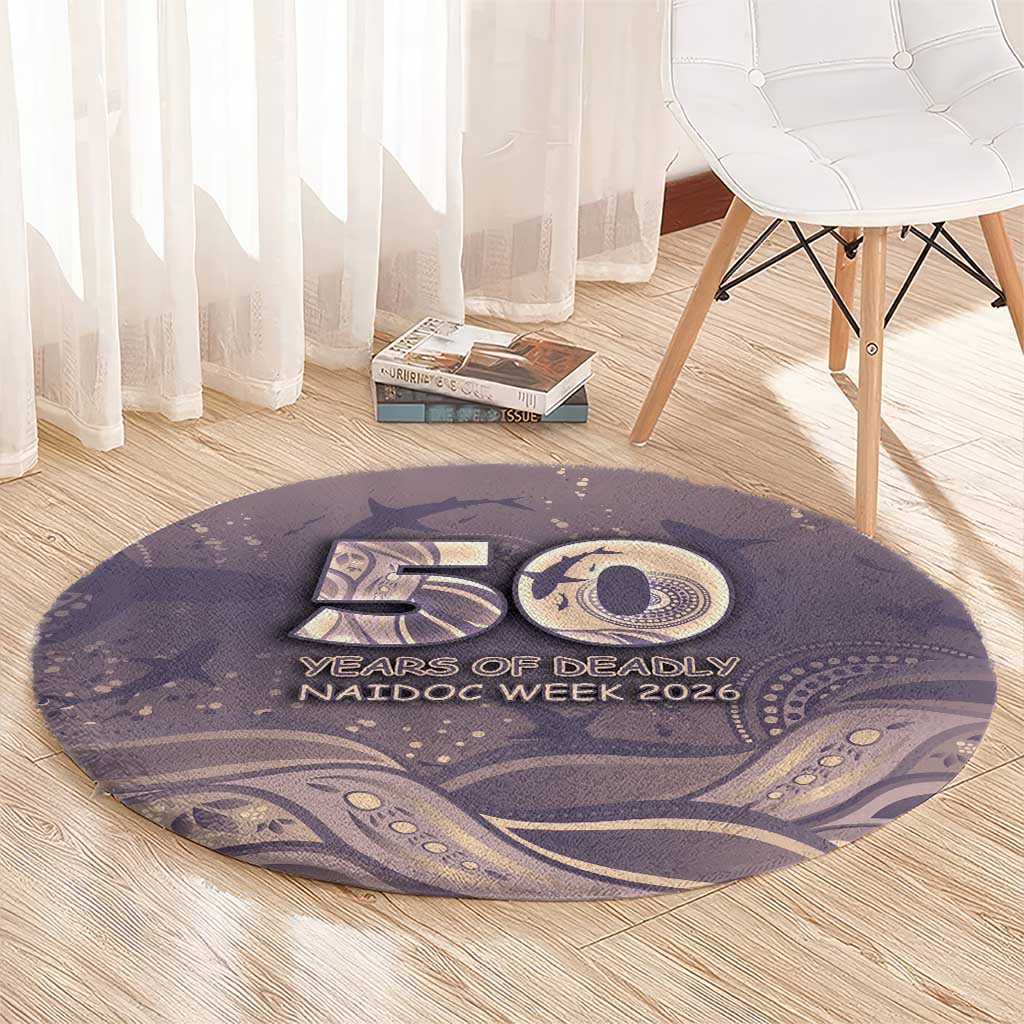 NAIDOC Week 2026 Round Carpet Shark Pattern Coastal Style