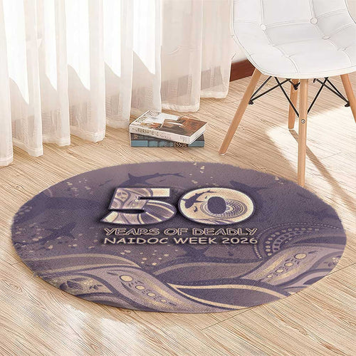 NAIDOC Week 2026 Round Carpet Shark Pattern Coastal Style