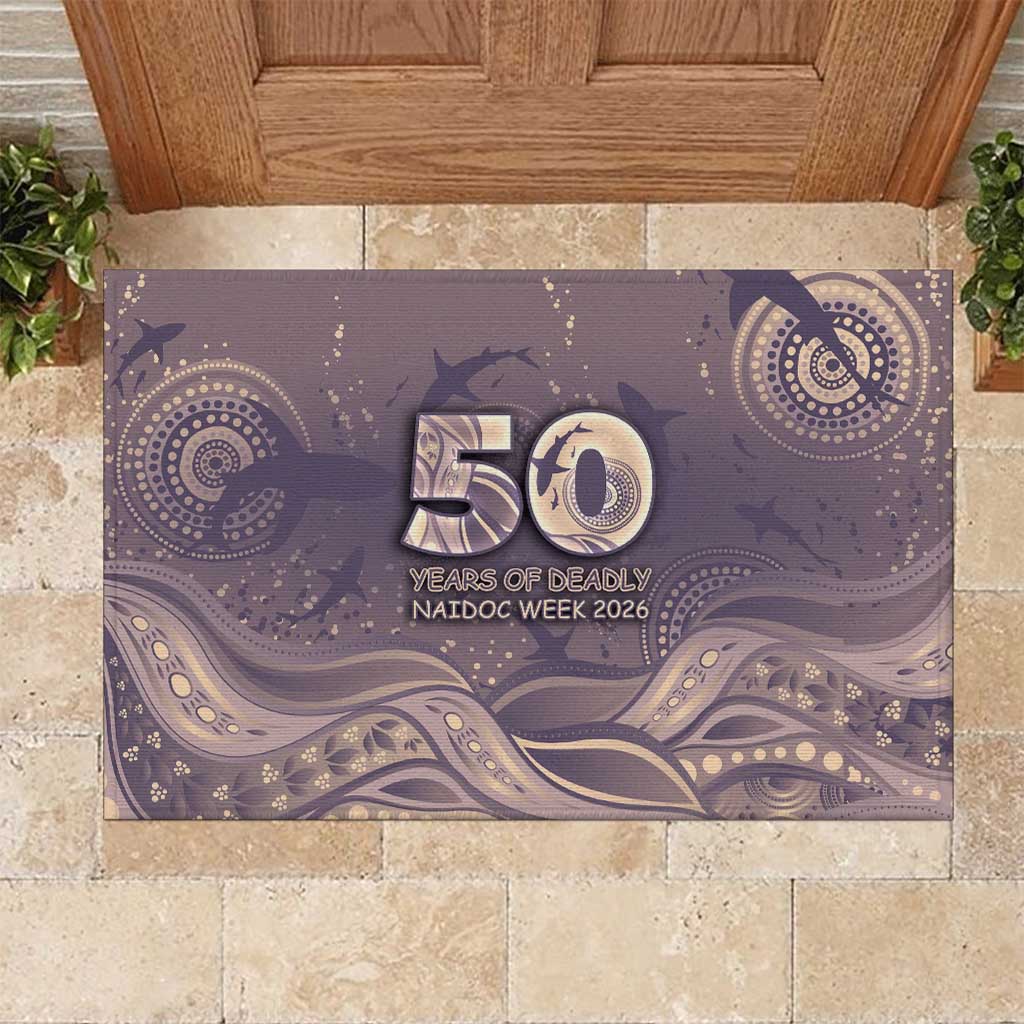 NAIDOC Week 2026 Rubber Doormat Shark Pattern Coastal Style