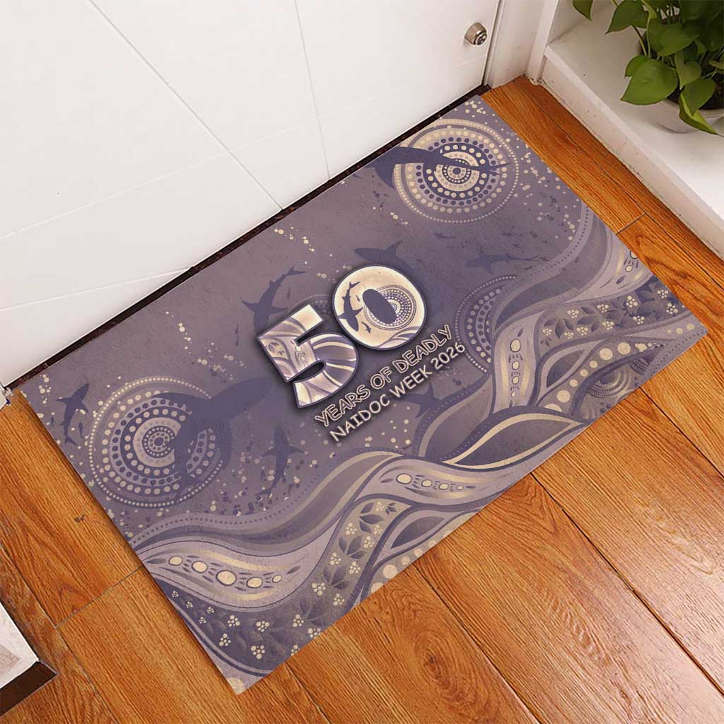 NAIDOC Week 2026 Rubber Doormat Shark Pattern Coastal Style