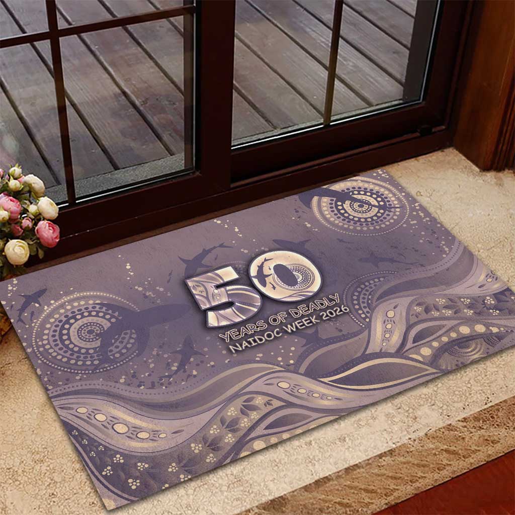 NAIDOC Week 2026 Rubber Doormat Shark Pattern Coastal Style