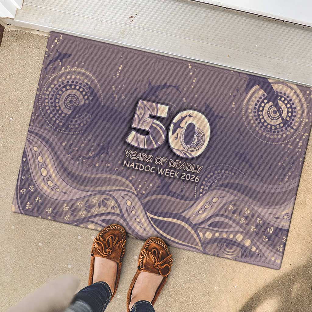 NAIDOC Week 2026 Rubber Doormat Shark Pattern Coastal Style