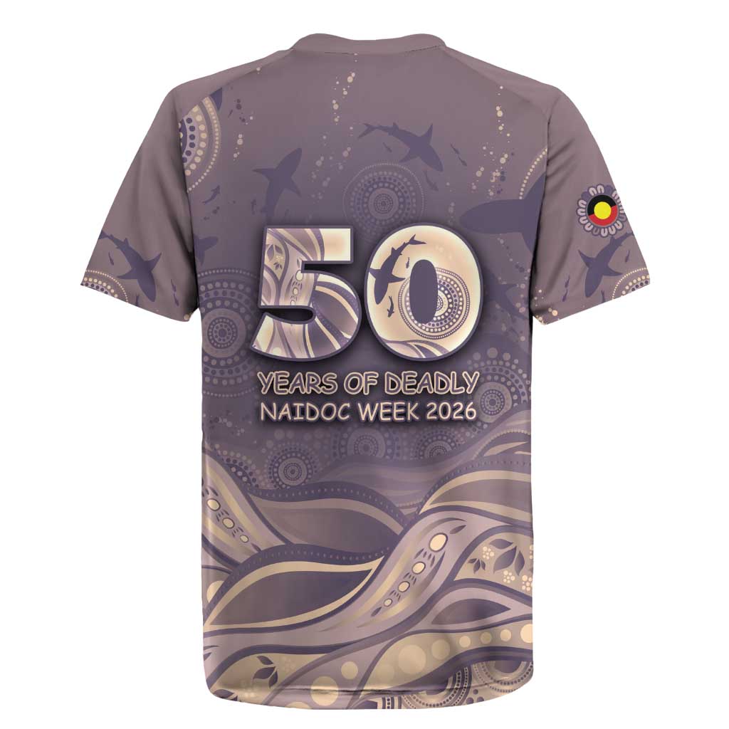 Personalised NAIDOC Week 2026 Rugby Jersey Shark Pattern Coastal Style