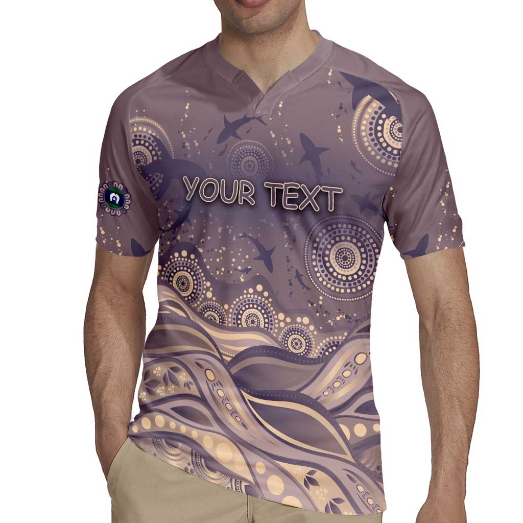 Personalised NAIDOC Week 2026 Rugby Jersey Shark Pattern Coastal Style
