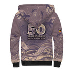 Personalised NAIDOC Week 2026 Sherpa Hoodie Shark Pattern Coastal Style