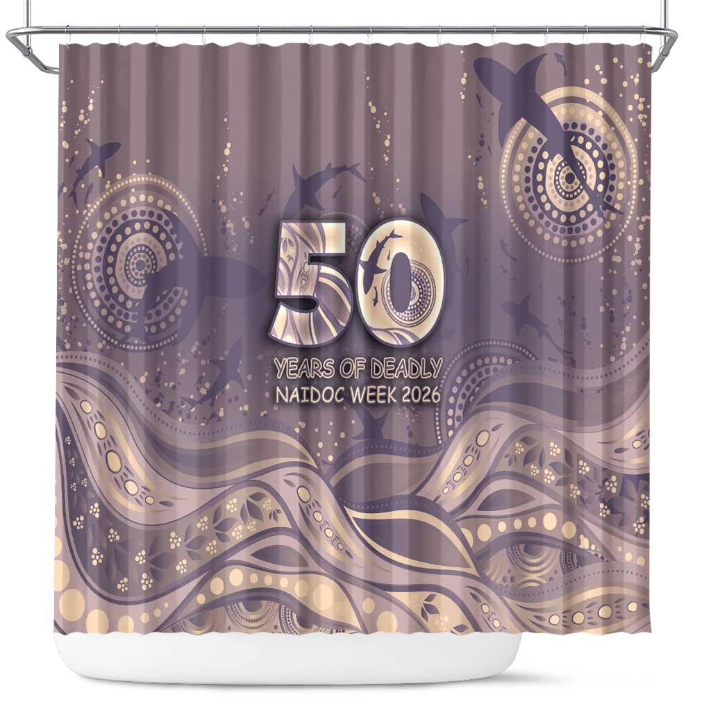 NAIDOC Week 2026 Shower Curtain Shark Pattern Coastal Style