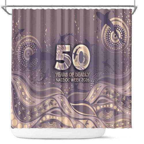 NAIDOC Week 2026 Shower Curtain Shark Pattern Coastal Style