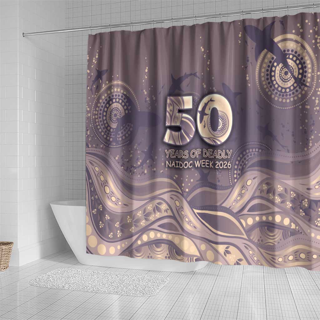 NAIDOC Week 2026 Shower Curtain Shark Pattern Coastal Style