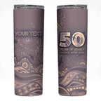 Personalised NAIDOC Week 2026 Skinny Tumbler Shark Pattern Coastal Style