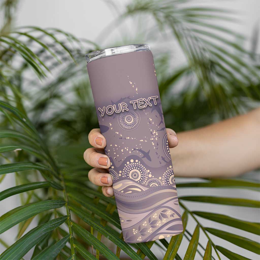 Personalised NAIDOC Week 2026 Skinny Tumbler Shark Pattern Coastal Style