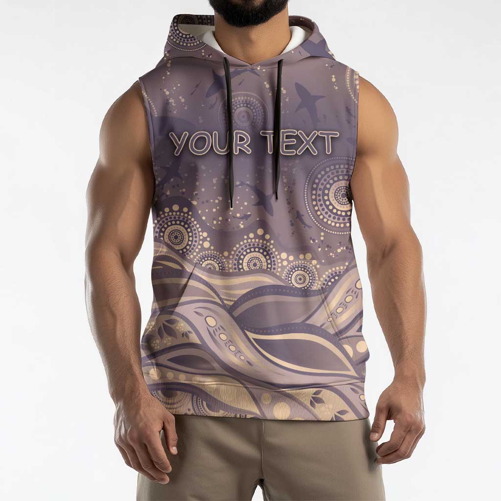 Personalised NAIDOC Week 2026 Sleeveless Hoodie Shark Pattern Coastal Style