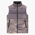 Personalised NAIDOC Week 2026 Sleeveless Puffer Jacket Shark Pattern Coastal Style