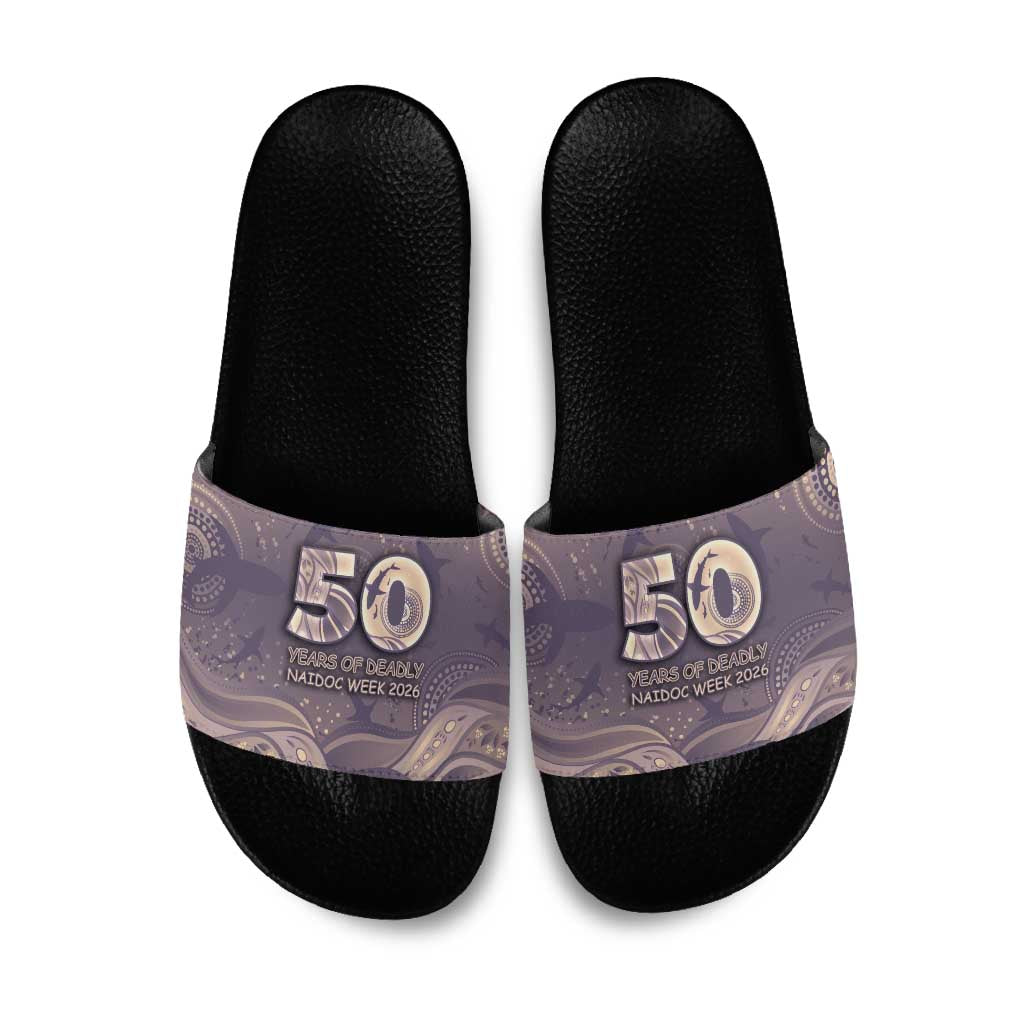 NAIDOC Week 2026 Slide Sandals Shark Pattern Coastal Style