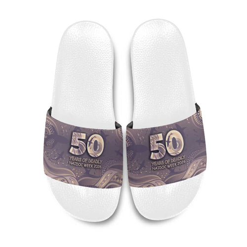 NAIDOC Week 2026 Slide Sandals Shark Pattern Coastal Style