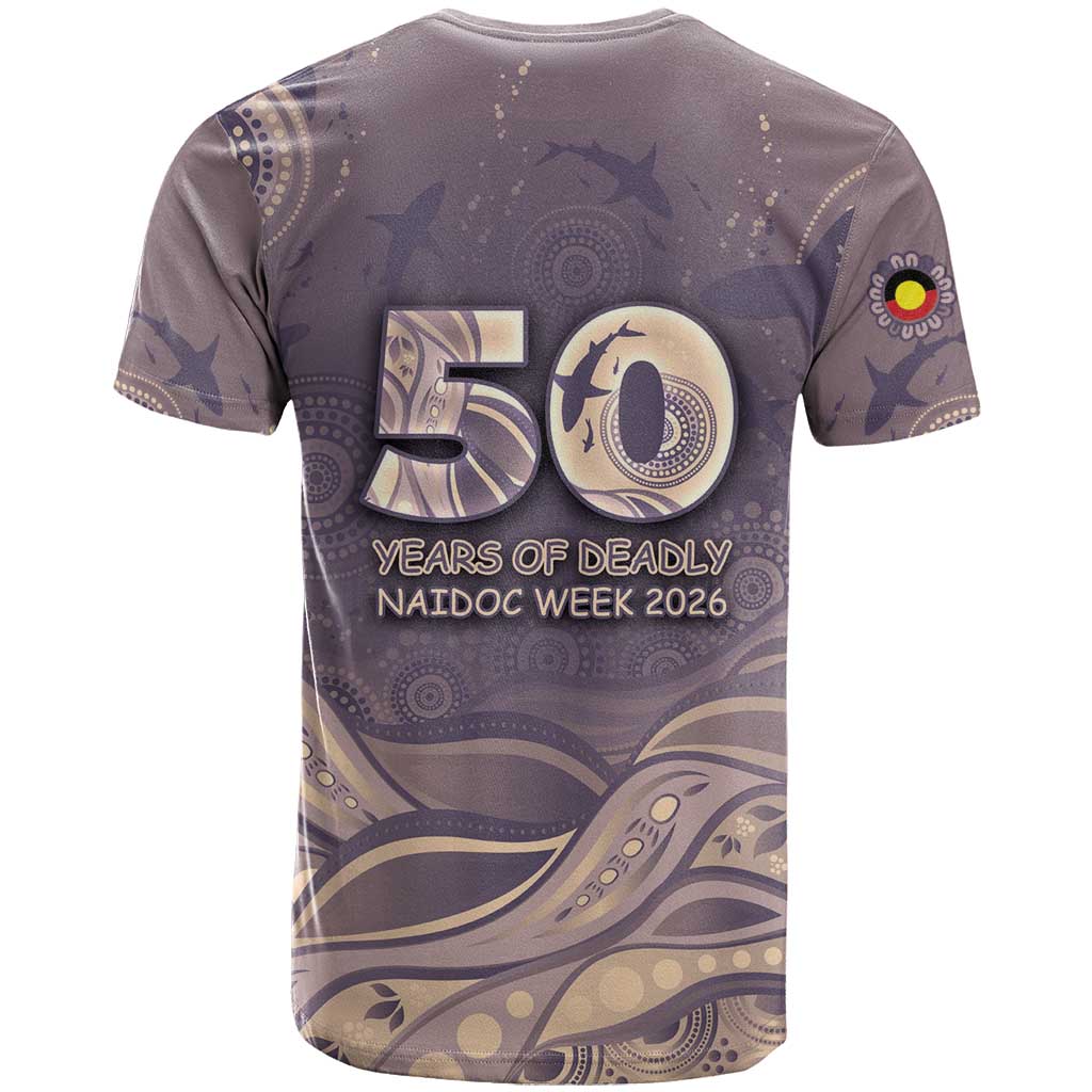 Personalised NAIDOC Week 2026 T Shirt Shark Pattern Coastal Style