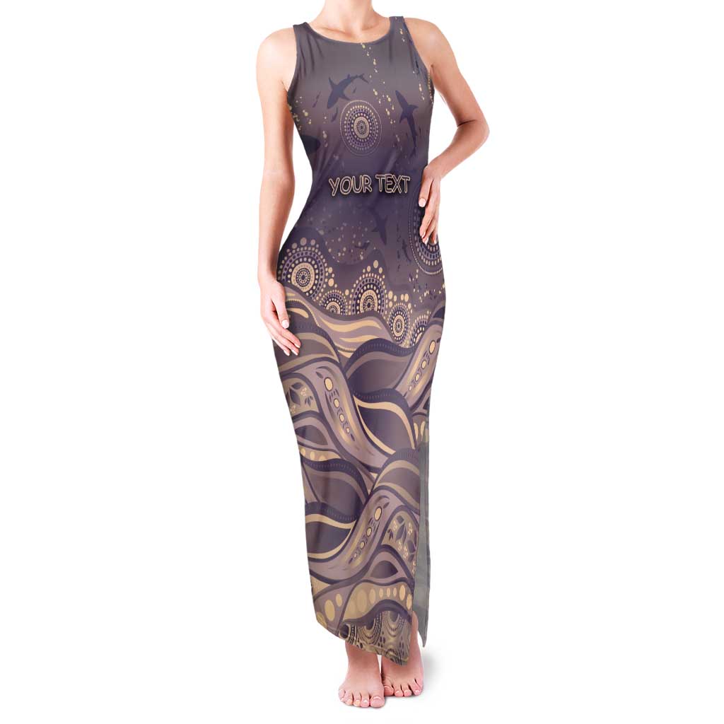 Personalised NAIDOC Week 2026 Tank Maxi Dress Shark Pattern Coastal Style