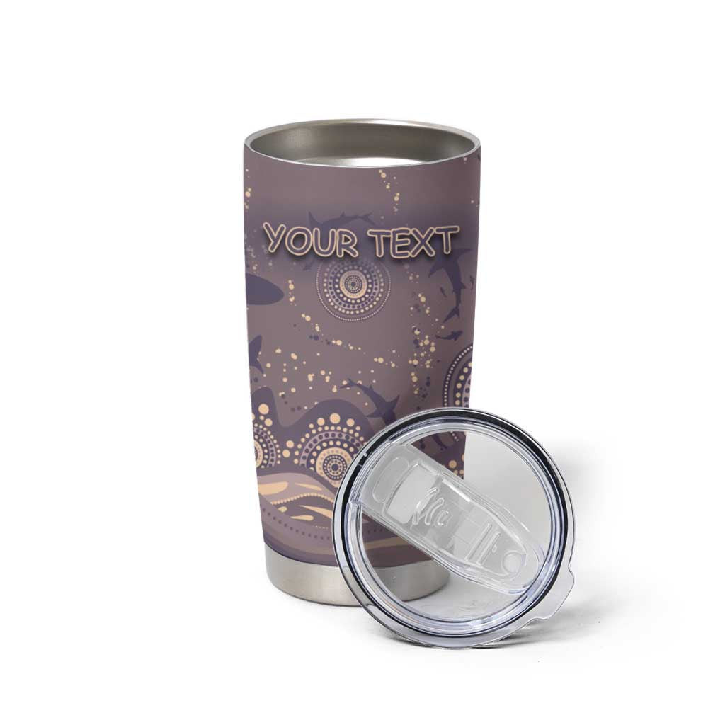 Personalised NAIDOC Week 2026 Tumbler Cup Shark Pattern Coastal Style