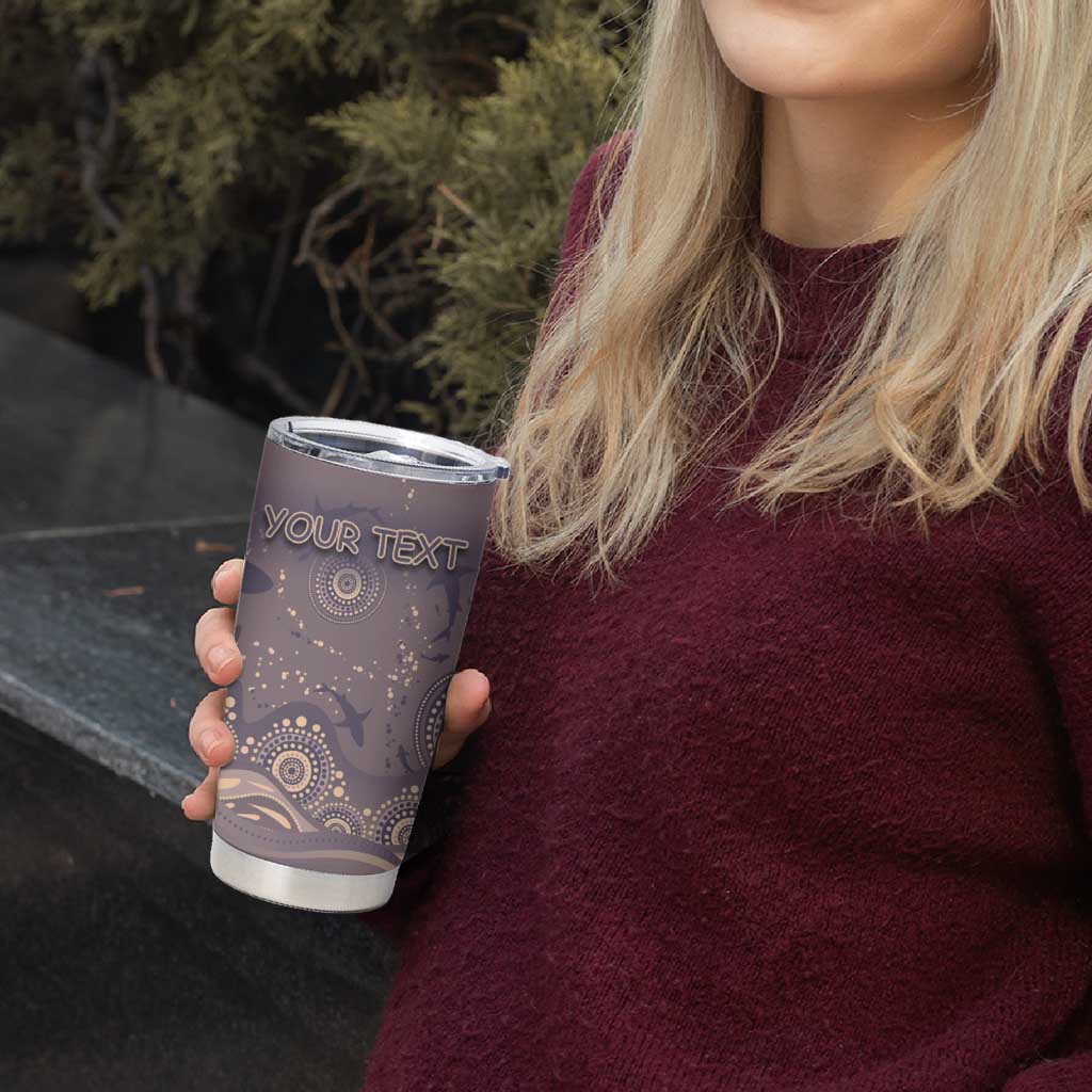 Personalised NAIDOC Week 2026 Tumbler Cup Shark Pattern Coastal Style