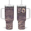Personalised NAIDOC Week 2026 Tumbler With Handle Shark Pattern Coastal Style