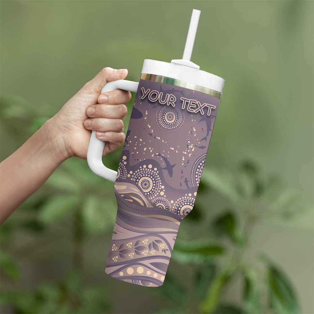 Personalised NAIDOC Week 2026 Tumbler With Handle Shark Pattern Coastal Style