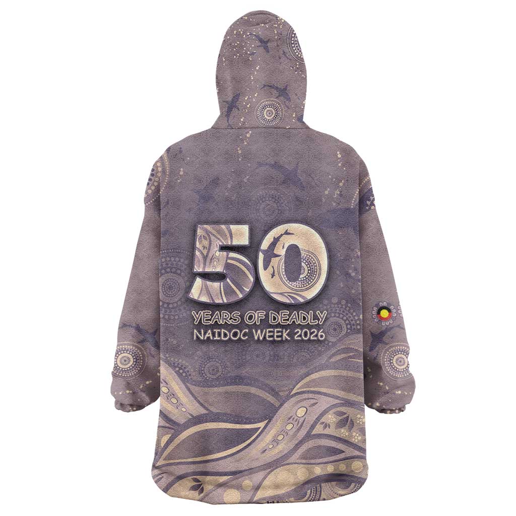 Personalised NAIDOC Week 2026 Wearable Blanket Hoodie Shark Pattern Coastal Style