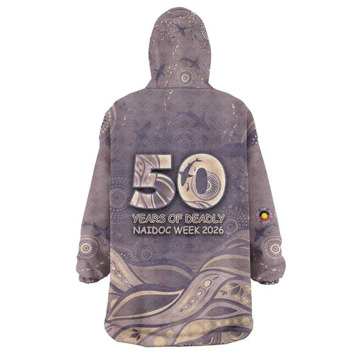 Personalised NAIDOC Week 2026 Wearable Blanket Hoodie Shark Pattern Coastal Style