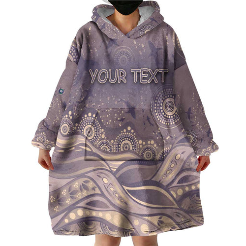 Personalised NAIDOC Week 2026 Wearable Blanket Hoodie Shark Pattern Coastal Style