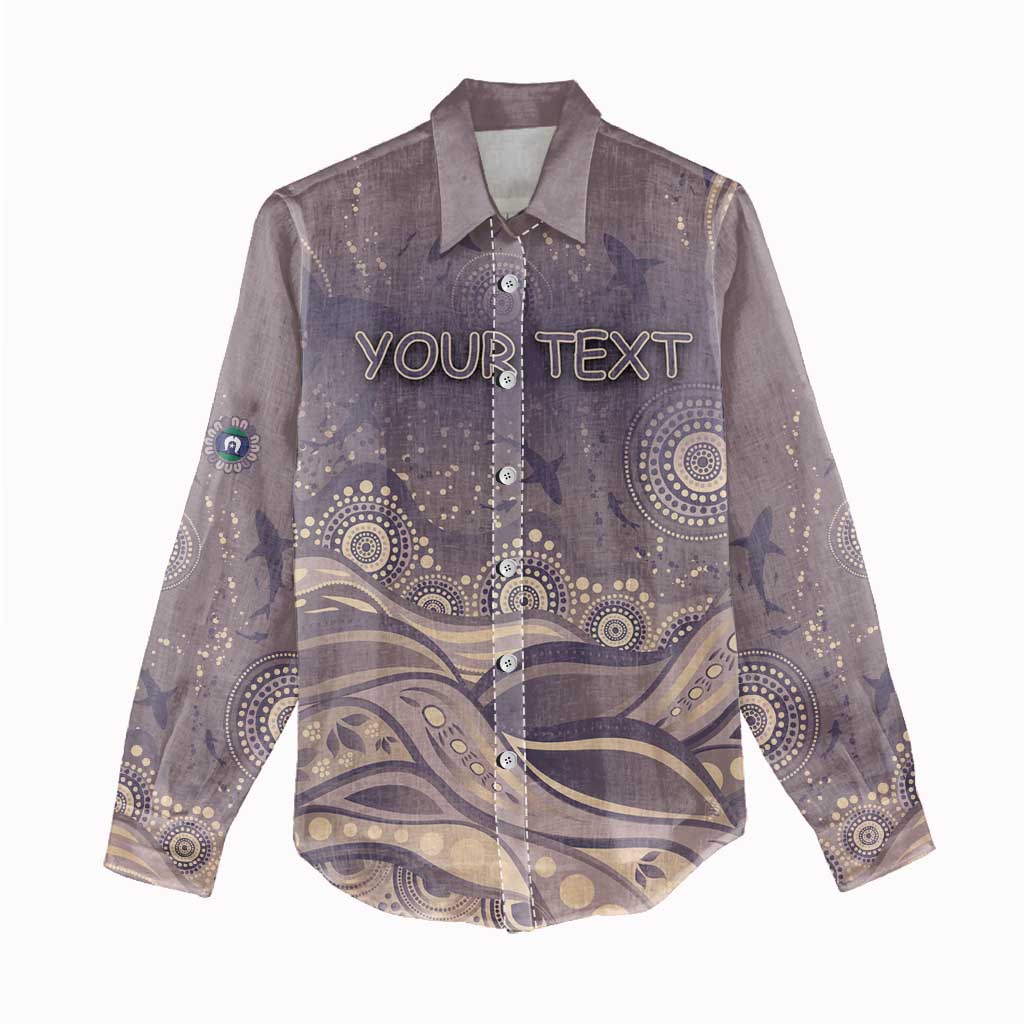 Personalised NAIDOC Week 2026 Women Casual Shirt Shark Pattern Coastal Style