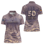 Personalised NAIDOC Week 2026 Women Polo Shirt Shark Pattern Coastal Style