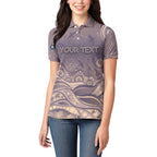Personalised NAIDOC Week 2026 Women Polo Shirt Shark Pattern Coastal Style