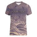 Personalised NAIDOC Week 2026 Women V-Neck T-Shirt Shark Pattern Coastal Style
