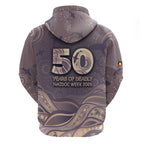 Personalised NAIDOC Week 2026 Zip Hoodie Shark Pattern Coastal Style