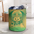 Custom Australia Soccer Laundry Basket Skeleton Gradient Vintage Spray