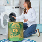 Custom Australia Soccer Laundry Basket Skeleton Gradient Vintage Spray