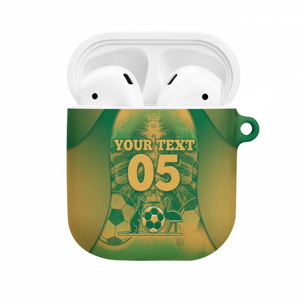 Custom Australia Soccer AirPods Case Skeleton Gradient Vintage Spray