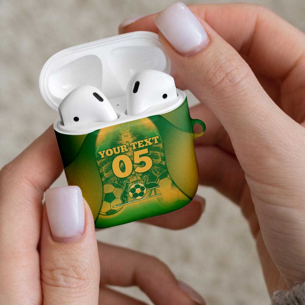 Custom Australia Soccer AirPods Case Skeleton Gradient Vintage Spray