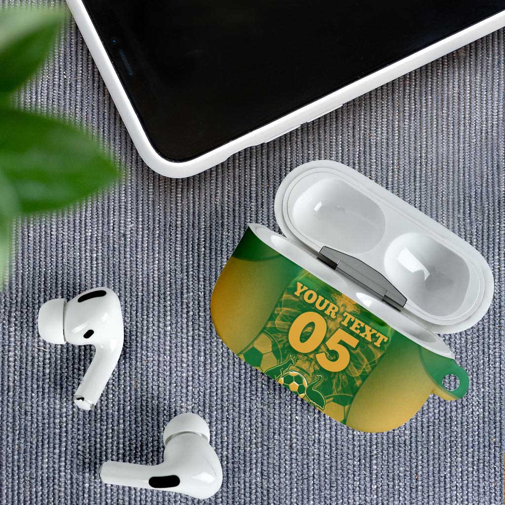 Custom Australia Soccer AirPods Case Skeleton Gradient Vintage Spray