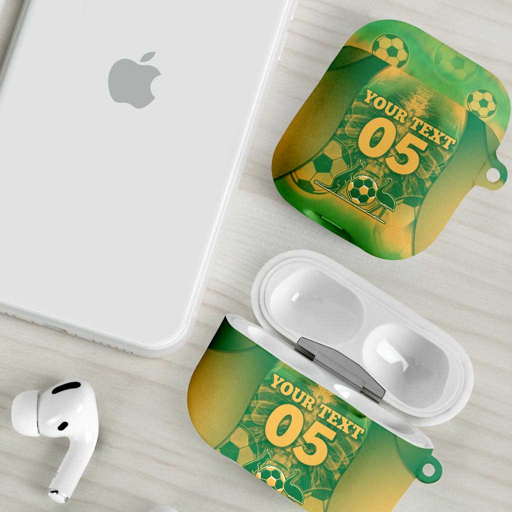 Custom Australia Soccer AirPods Case Skeleton Gradient Vintage Spray