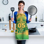 Custom Australia Soccer Apron Skeleton Gradient Vintage Spray