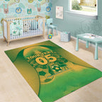 Custom Australia Soccer Area Rug Skeleton Gradient Vintage Spray