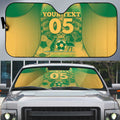 Custom Australia Soccer Auto Sun Shade Skeleton Gradient Vintage Spray