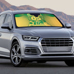 Custom Australia Soccer Auto Sun Shade Skeleton Gradient Vintage Spray