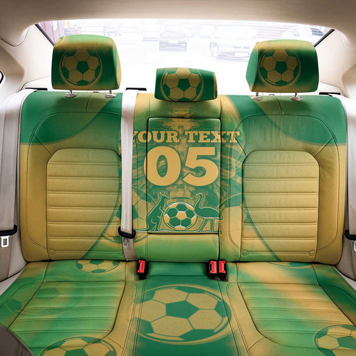 Custom Australia Soccer Back Car Seat Cover Skeleton Gradient Vintage Spray