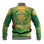 Custom Australia Soccer Baseball Jacket Skeleton Gradient Vintage Spray