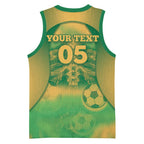 Custom Australia Soccer Basketball Jersey Skeleton Gradient Vintage Spray
