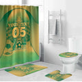 Custom Australia Soccer Bathroom Set Skeleton Gradient Vintage Spray