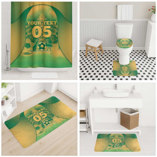 Custom Australia Soccer Bathroom Set Skeleton Gradient Vintage Spray