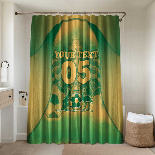 Custom Australia Soccer Bathroom Set Skeleton Gradient Vintage Spray