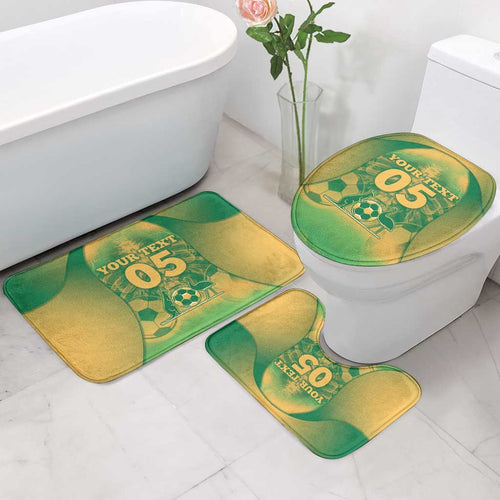 Custom Australia Soccer Bathroom Set Skeleton Gradient Vintage Spray