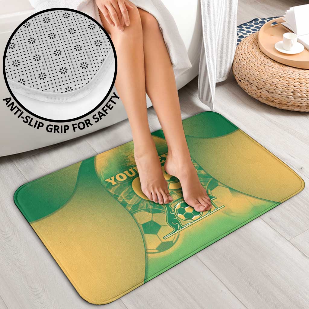 Custom Australia Soccer Bathroom Set Skeleton Gradient Vintage Spray